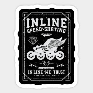 Inlinespeed-"in line we trust". Sticker